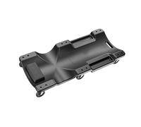 BZJPRFC Creeper Meccanico, A Basso Profilo con 6 Ruote, for Garage Rotolante A Modellato A Soffiaggio, Poggiatesta Imbottito E Vassoi for Attrezzi, capacità di 220 Libbre(Black,102x48x11.5cm)