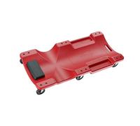 BZJPRFC Creeper Meccanico, A Basso Profilo con 6 Ruote, for Garage Rotolante A Modellato A Soffiaggio, Poggiatesta Imbottito E Vassoi for Attrezzi, capacità di 220 Libbre(Red,92x41x11.5cm)