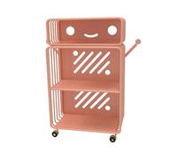 BZJPRFC Libreria Creativa For Bambini Con Ruote, Scaffalatura Portaoggetti Indipendente A 2/3 Livelli, For Soggiorno, Camera Da Letto, Ufficio, Portata 100 Kg(Color2,3-Tier)