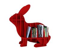 BZJPRFC Libreria Creativa For Bambini, Contenitore For Libri In Legno, Organizer For Giocattoli Da Pavimento, For Soggiorno, Camera Da Letto, Ufficio, Portata 120 Kg(Red,110x57x99cm)