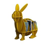 BZJPRFC Libreria Creativa For Bambini, Contenitore For Libri In Legno, Organizer For Giocattoli Da Pavimento, For Soggiorno, Camera Da Letto, Ufficio, Portata 120 Kg(Yellow,73x38x66cm)