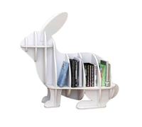 BZJPRFC Libreria Creativa For Bambini, Contenitore For Libri In Legno, Organizer For Giocattoli Da Pavimento, For Soggiorno, Camera Da Letto, Ufficio, Portata 120 Kg(White,73x38x66cm)