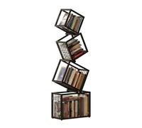 BZJPRFC Libreria Creativa, Libreria Geometrica A Forma Di S, Scaffalatura Portaoggetti Indipendente Da Pavimento, For Soggiorno, Camera Da Letto, Ufficio, Portata 100 Kg(4-Tier)
