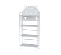 BZJPRFC Libreria For Bambini Con Organizer For Giocattoli, Libreria Indipendente Con 3/4 Ripiani, Piedini Regolabili, For Soggiorno, Camera Da Letto, Ufficio(White,140x60x28cm)