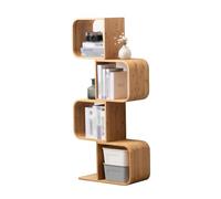 BZJPRFC Libreria Semplice E Creativa, A 1/2/3/4/5 Ripiani, Contenitore For Libri In Legno, For Soggiorno, Camera Da Letto, Ufficio, Portata 120 Kg(4-Tier)