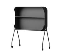 BZJPRFC Libreria Semplice E Creativa, Libreria In Acciaio A 2 Ripiani, Organizer For Riviste Da Terra, For Soggiorno, Camera Da Letto, Ufficio, Portata 100 Kg(Black)