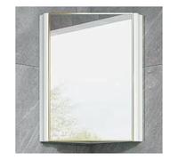 BZJPRFC Mobiletto Angolare Con Specchio E Anta, Mobiletto Pensile Triangolare, Organizer A Parete Con 2 Ripiani, Design Ventilato, For Bagno E Cucina(White)