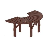 BZJPRFC Panca Avvolgente For Alberi, Seduta Curva Decorativa, Panca Da Giardino Semicircolare/circolare In Legno, Forma Estensibile All'infinito, Capacità 400 Kg(Semicircle)