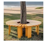 BZJPRFC Panca Avvolgente For Alberi, Seduta Rotonda For Esterni, Sedia Curva Decorativa In Legno Massello, Forma Che Si Estende All'infinito, Campo Visivo Di 360°(Color2)