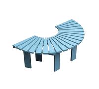 BZJPRFC Panca Avvolgente For Albero, Portafiori Da Giardino E Balcone, Seduta Semicircolare In Legno Massello For Esterni, Forma Che Si Estende All'infinito, For Parchi E Prati(Blue)