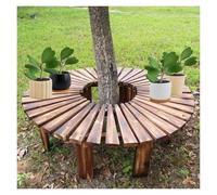 BZJPRFC Panca Da Esterno Circolare, Seduta Da Giardino Monoblocco, Sedia Curva Decorativa, Giunzione A Doghe In Legno Massello, Libera Combinazione Di Forme(Color1)