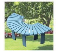 BZJPRFC Panca For Albero, Panca Semicircolare In Legno Massello, Portafiori Da Giardino E Balcone, Libera Combinazione Di Forme, For Mobili Decorativi(Blue)