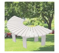BZJPRFC Panca For Albero, Panca Semicircolare In Legno Massello, Portafiori Da Giardino E Balcone, Libera Combinazione Di Forme, For Mobili Decorativi(White)
