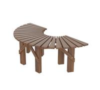 BZJPRFC Panchina Da Giardino Con Cornice For Albero, Panca Da Giardino Semicircolare/circolare, Seduta Decorativa For Mobili Da Esterno, Forma Che Si Estende All'infinito(Semicircle)