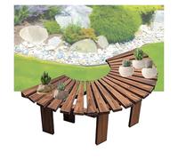 BZJPRFC Panchina For Albero, Seduta Da Giardino Semicircolare, Sedia Da Esterno For Parco, Giunzione Decorativa Di Strisce Di Legno Curve, Libera Combinazione Di Forme(Color1)