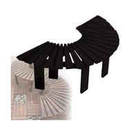 BZJPRFC Panchina Semicircolare For Alberi, Portafiori Da Balcone For Giardino, Sedia Curva In Legno Massello, Decorazione For Mobili Da Esterno, Forma Che Si Estende All'infinito(Black)