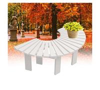 BZJPRFC Panchine Semicircolari For Esterni, Panca In Legno Avvolgente, Sedia Da Giardino, Strisce Di Legno Unite Insieme, Forma Che Si Estende All'infinito(White)