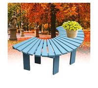BZJPRFC Panchine Semicircolari For Esterni, Panca In Legno Avvolgente, Sedia Da Giardino, Strisce Di Legno Unite Insieme, Forma Che Si Estende All'infinito(Blue)