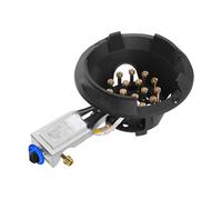 BZJPRFC Piano Cottura Portatile da 16 KW, Fornello A Gas A Un Bruciatore, Piano Cottura GPL/GN con Protezione Antispegnimento, Portapentole in Ghisa for Roulotte(NG,15 Burners)