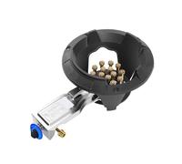 BZJPRFC Piano Cottura Portatile da 16 KW, Fornello A Gas A Un Bruciatore, Piano Cottura GPL/GN con Protezione Antispegnimento, Portapentole in Ghisa for Roulotte(LPG,16 Burners)
