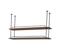 BZJPRFC Portabottiglie Da Vino Sospeso A Soffitto, Appendere Con Supporto In Vetro E Ripiano, Decorazioni For La Casa 2 In 1, Capacità Di Carico 150 Kg For Decorazione(80x120x26.5cm)