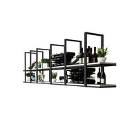 BZJPRFC Portabottiglie Sospeso Con Supporto In Vetro E Ripiano, Montato A Parete, Scaffale Multiuso For Appendere Liquori, Capacità Di Carico 200 Kg For La Decorazione Della Cucina(140x30x80cm)