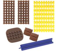 BZKSER 5pcs Stampo Lettera Francobolli - 3 Pezzi Timbri Lettere Alfabeto e 2 Pezzi Strumenti Combinati Plastica Timbri Lettere e Numeri per Fondente, Torte, Biscotti, Strumenti di Cottura