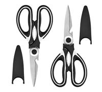 BZKSER Forbici Professionali Multiuso - 2 PCS Cucina Forbice da Cucina Acciaio Forbici da Cucina Multifunzionali Forbici Resistenti Anti-Ruggine per Carne Pollo Pollame Pizza Griglia Osso