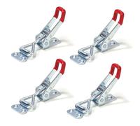 BZKSER Morsetti a Ginocchiera - 4Pcs Chiusure in Metallo,Chiusura a Leva Regolabile in Metallo, Morsetto Piccolo Regolabile per Armadietto,Custodia Senza Serratura o Maniglia Rotta Grande Gadget