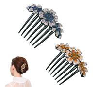 BZKSER pettinino per capelli - 2 pcs Di Strass Pettine Per Capelli Denti Di Plastica Per Capelli Artiglio Accessori per capelli da sposa in cristallo,accessori per capelli da sposa per donne e ragazze