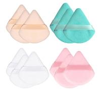 BZKSER Puff Cipria - 12 PCS Piumino da Cipria, Riutilizzabile Spugnette Triangolari per Trucco, Spugna Fondotinta, per Cipria Sciolta Fard Fondotinta Strumenti per Il Trucco Wet And Dry,per Tutti