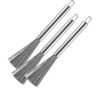 BZKSER Spazzola Acciaio - 3 PCS Spazzola a Tazza con Filo a Molla in Acciaio per Uso Domestico, Utensili da Cucina Facili da Lavare e antiaderenti, pentola per la Pulizia e Utensili da Cucina