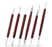 BZKSER Strumenti per scolpire l'argilla - 6 PCS Strumenti per incidere ceramiche ad Asciugatura all'Aria,Strumenti per incidere la Cera,Set per sculture di Artigianato Artistico Fai da Te in Ceramica