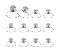 BZKSER Ventose Versatili Trasparente - 12 PCS con Filettatura Plastica Sucker Pad Senza Ganci Trasparente PVC Morbido Forte Aspirazione per mobili Cucina e Vetro(30mm)