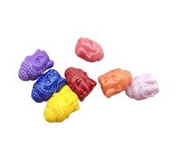 BZSDDY 10 PZ 16 * 12mm Resina Corallo Testa di Buddha Perline Pendente di Fascino Testa di Buddha Perline del Distanziatore per Fare Gioielli Perline di Buddha Tibetano