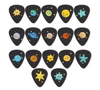 BZSDDY 20 Pezzi di Plettri per Chitarra, Modello Stella, per Elettrico, Acustico, Basso, Chitarra Classica e Ukulele (Pianeta 20 Pezzi, 0,46 mm)