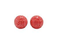 BZSDDY 21 * 20mm 20 pz Resina Rossa Corallo Testa di Buddha Perline Pendente di Fascino Testa di Buddha Perline del Distanziatore per Fare Gioielli Tibetani