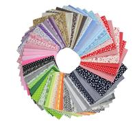 BZSQD 25 * 25 CM 10 Pollici 56 pz/Set Rosa Plaid della Stampa del Leopardo Tessuto di Cotone Patchwork Piazze Fascio di Tessuto Tessuto Patchwork Artigianale per Le Ragazze