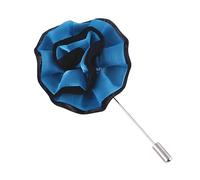 BZSQD 3 * 6 CM 6/10 PZ Fiore Rosso Argento Panno Fiore Spilla Distintivo con Spilla Argento Fiore Corpetto Panno di Cotone Fiore Spilla Spilla