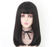 BZSQD 43CM Parrucche nere/marroni fredde per capelli da donna Accessori per capelli per ragazze per feste di viaggio giornaliere Carnevale