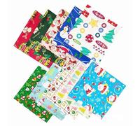 BZSQD 50/25 CM 10/20 Pollici 10 pz/Set Pupazzo di Neve Albero Tessuto di Cotone Patchwork Piazze Fascio di Tessuto Tessuto Patchwork Artigianale per Le Ragazze