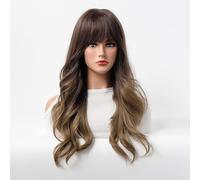 BZSQD 60-70CM Parrucche Viola Chiaro/Marrone Nero Per Le Donne Accessori Per Capelli Per Ragazze Ricci Nelle Feste Di Viaggio Quotidiane Carnevale