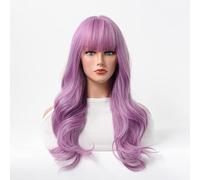 BZSQD 60-70CM Parrucche Viola Chiaro/Marrone Nero Per Le Donne Accessori Per Capelli Per Ragazze Ricci Nelle Feste Di Viaggio Quotidiane Carnevale