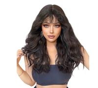 BZSQD 68CM parrucche marrone nero per le donne accessori per capelli per ragazze ricci nelle feste di viaggio quotidiane di carnevale