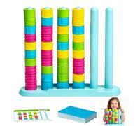 Bztezml Mini Color Stack Challenge, Sfida Compatta ad Anello Colorato con 40 Anelli, per Famiglia, Regalo Bambino Bambina, Sviluppo Educativo delle Capacità, Matematiche e Classificazione