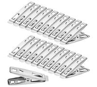 Bztzhm 40 Pezzi Clip per Stendere Panni, Mollette in Acciaio Inox Lavanderia Pins, Mollette in Acciaio Inossidabile, Clip Panno Stendibiancheria, per Quotidiana Stendere i Panni Sigillo Alimentare