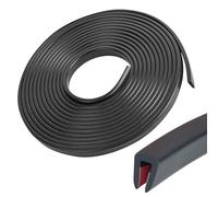Bztzhm 6M - Profilo a U in Gomma Autoadesivo, Protezione Bordi a Forma di U, Paracolpi Portiere Auto, Profili per Bordi della Portiera dell'Auto (Nero)