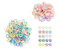 BZUEPRS 230 elastici per capelli per bambine e 30 mollette per capelli, colorati, senza cuciture, per bambini