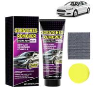 BZURTER Rimuovi Graffi Auto Polish con Panno e Spugna | Cera Professionale, Compatibile con Tutte le Vernici, Facile da Usare, Riutilizzabile, Per Graffi Leggeri e Medi