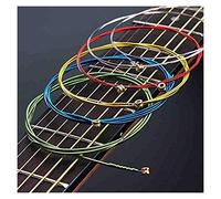 BZVCRTYKL Corde for Chitarra Acustica Folk Classica 6 Pezzi Corde for Chitarra Acustica Corde for Chitarra Colorate Arcobaleno EA Durevoli /2631